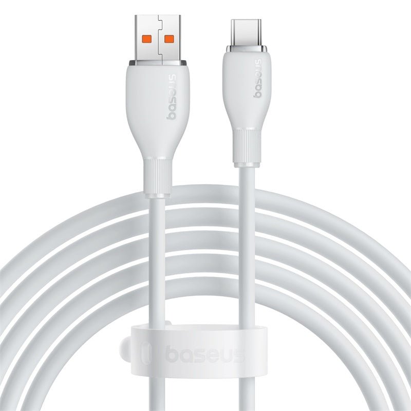 Cable de Carga Baseus USB a Tipo - C de 2 Metros - 100W - Series Pudding - Blanco - Bestmart
