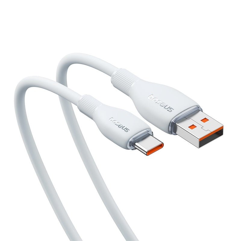 Cable de Carga Baseus USB a Tipo - C de 2 Metros - 100W - Series Pudding - Blanco - Bestmart