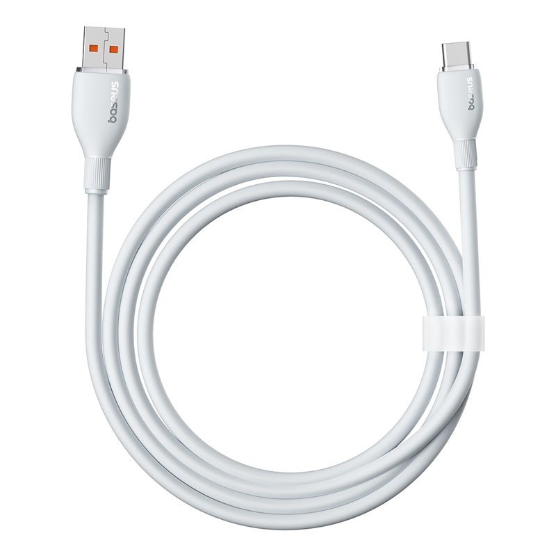 Cable de Carga Baseus USB a Tipo - C de 2 Metros - 100W - Series Pudding - Blanco - Bestmart