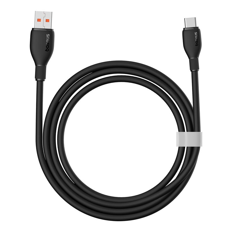 Cable de Carga Baseus USB a USB - C de 2 Metros - 100W - Series Pudding - Negro - Bestmart