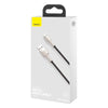 Cable de Carga Metálico Baseus USB a Lightning de 25 cm - Serie Cafule Premium - Negro - Bestmart