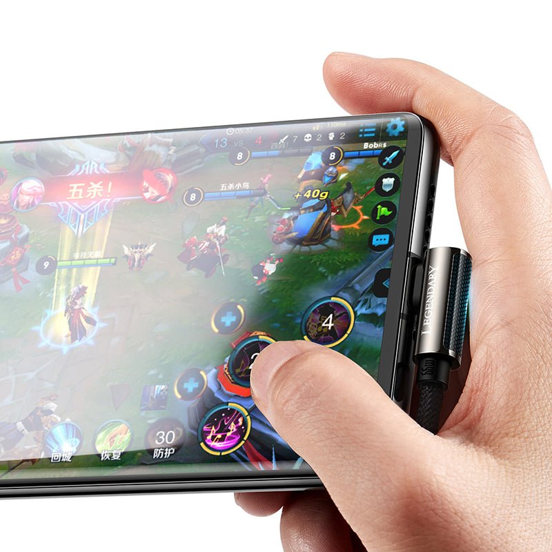 Cable de Carga Rápida Baseus Gamer USB a USB - C de 1 Metro - 66W - Series Legend Ultra Resistente - Negro - Bestmart