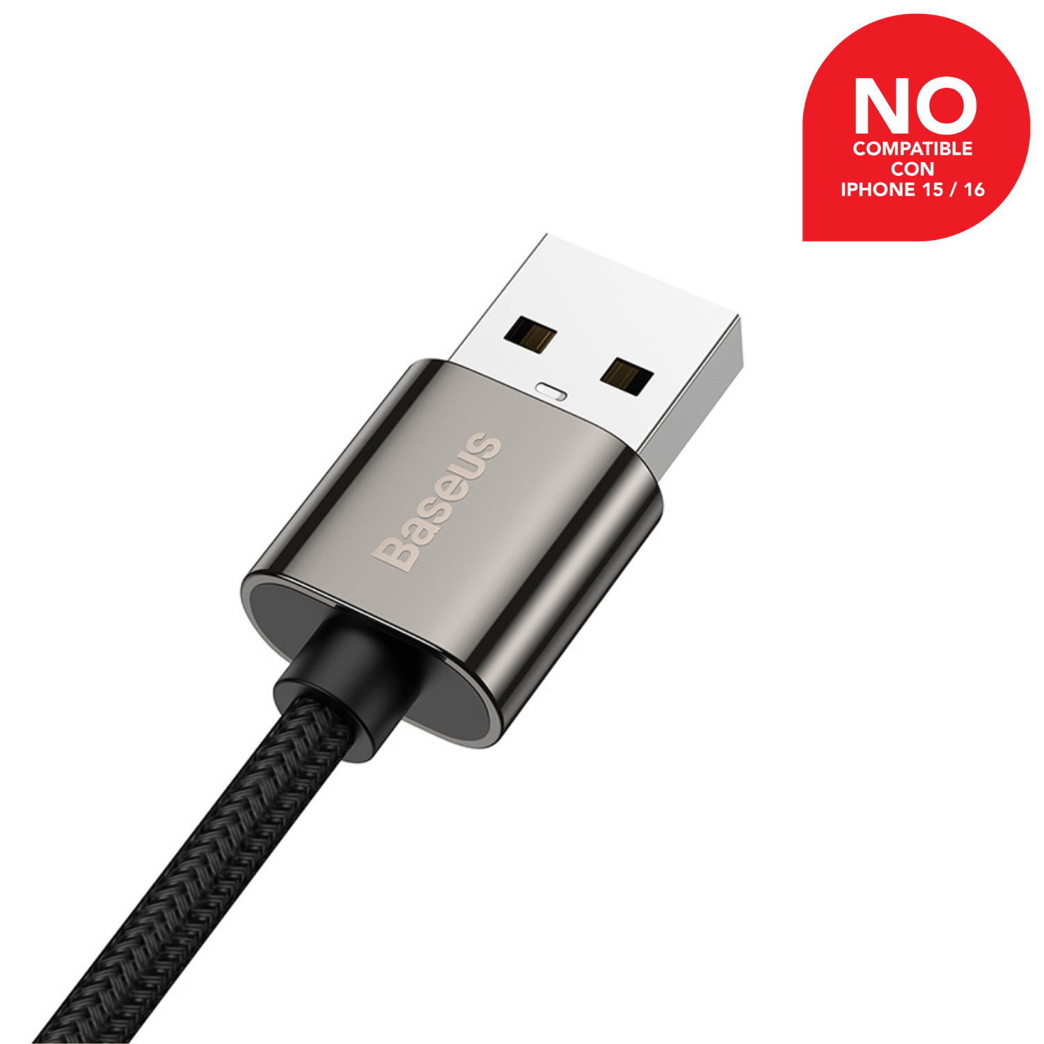 Cable de Carga Rápida Baseus Gamer USB a USB - C de 1 Metro - 66W - Series Legend Ultra Resistente - Negro - Bestmart