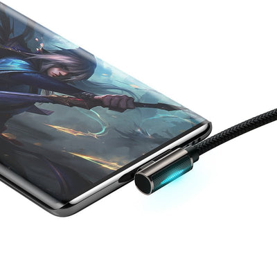 Cable de Carga Rápida Baseus Gamer USB a USB - C de 1 Metro - 66W - Series Legend Ultra Resistente - Negro - Bestmart