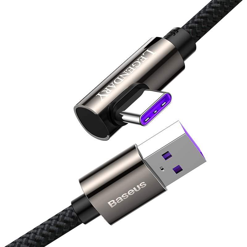 Cable de Carga Rápida Baseus Gamer USB a USB - C de 1 Metro - 66W - Series Legend Ultra Resistente - Negro - Bestmart