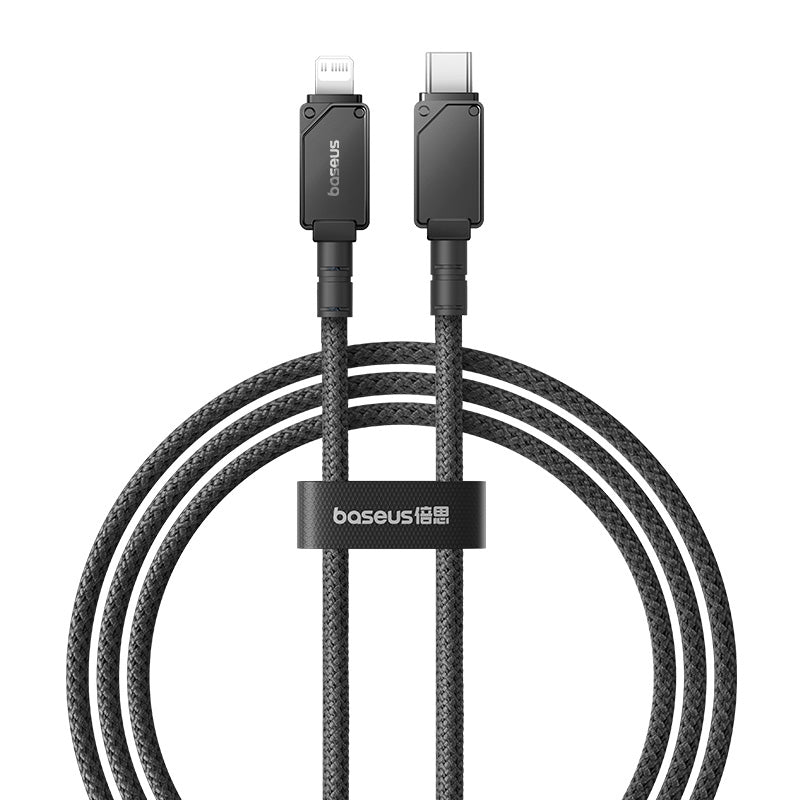 Cable de Carga Rápida Baseus Tipo C a Lightning - 1 metro - 20W - Negro - Bestmart