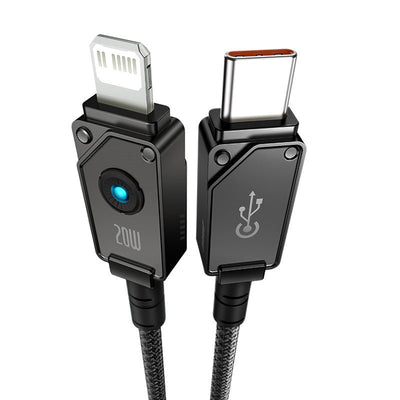 Cable de Carga Rápida Baseus Tipo C a Lightning - 1 metro - 20W - Negro - Bestmart