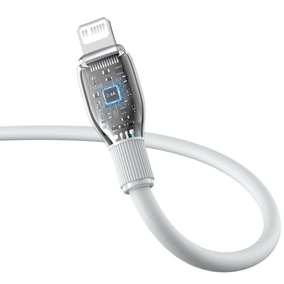 Cable de Carga Rápida Baseus Tipo C a Lightning de 1,2 Metros - 20W - Series Pudding - Blanco - Bestmart