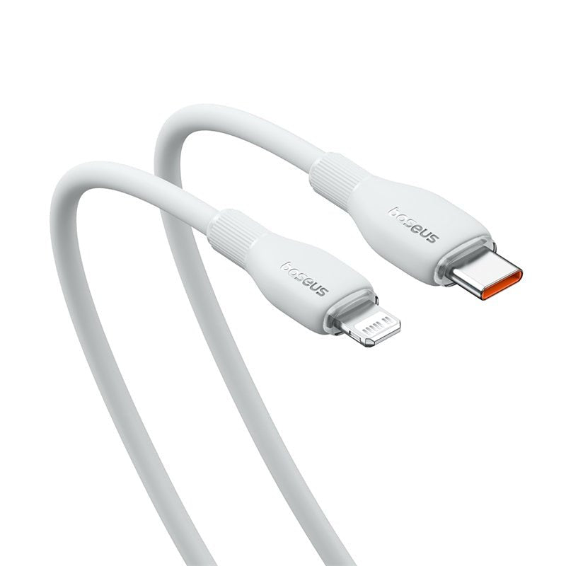 Cable de Carga Rápida Baseus Tipo C a Lightning de 1,2 Metros - 20W - Series Pudding - Blanco - Bestmart