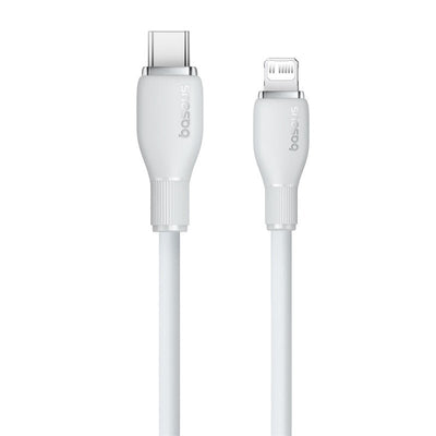 Cable de Carga Rápida Baseus Tipo C a Lightning de 1,2 Metros - 20W - Series Pudding - Blanco - Bestmart