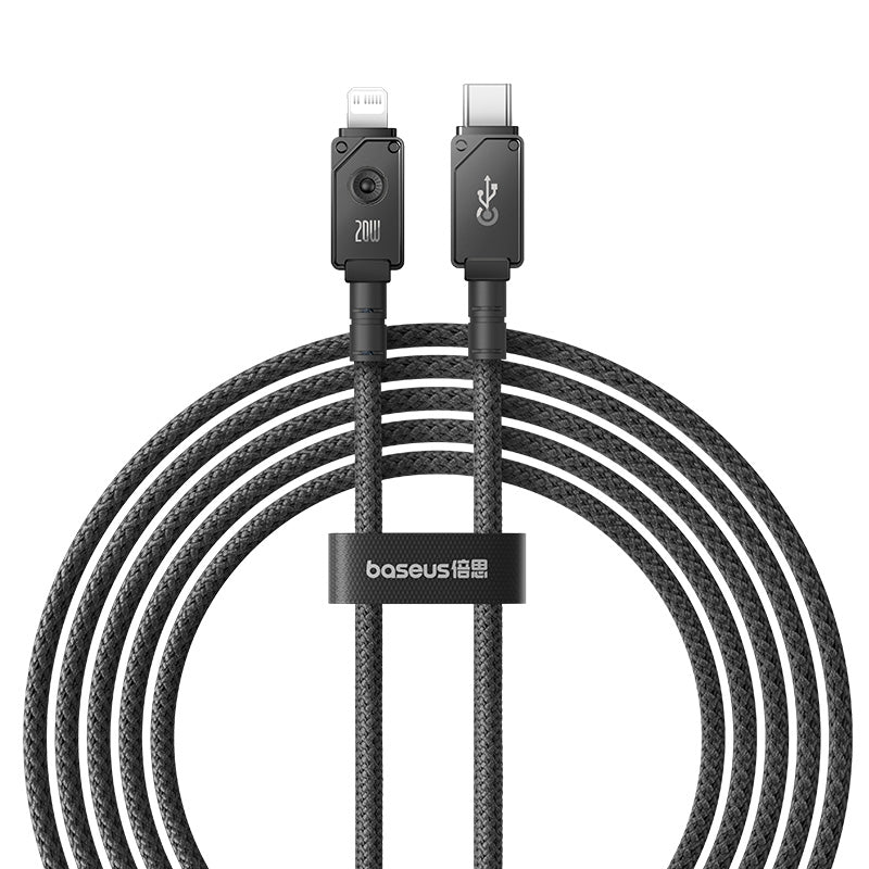 Cable de Carga Rápida Baseus USB-C a Lightning de 2 metros - 20W - Negro