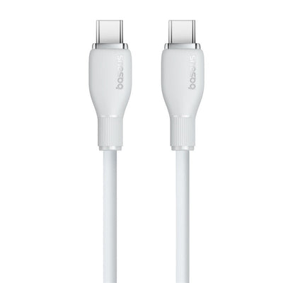 Cable de Carga Rápida Baseus Tipo - C a Tipo - C de 1,2 Metros - 100W - Series Pudding - Blanco - Bestmart