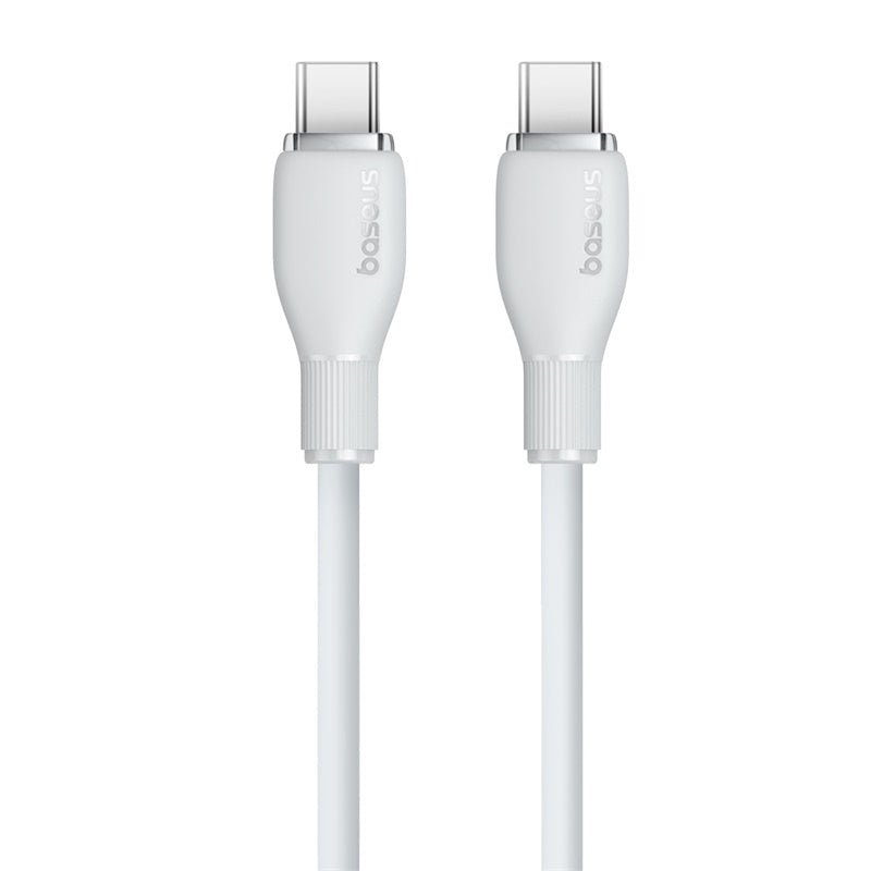 Cable de Carga Rápida Baseus Tipo - C a Tipo - C de 2 Metros - 100W - Series Pudding - Blanco - Bestmart