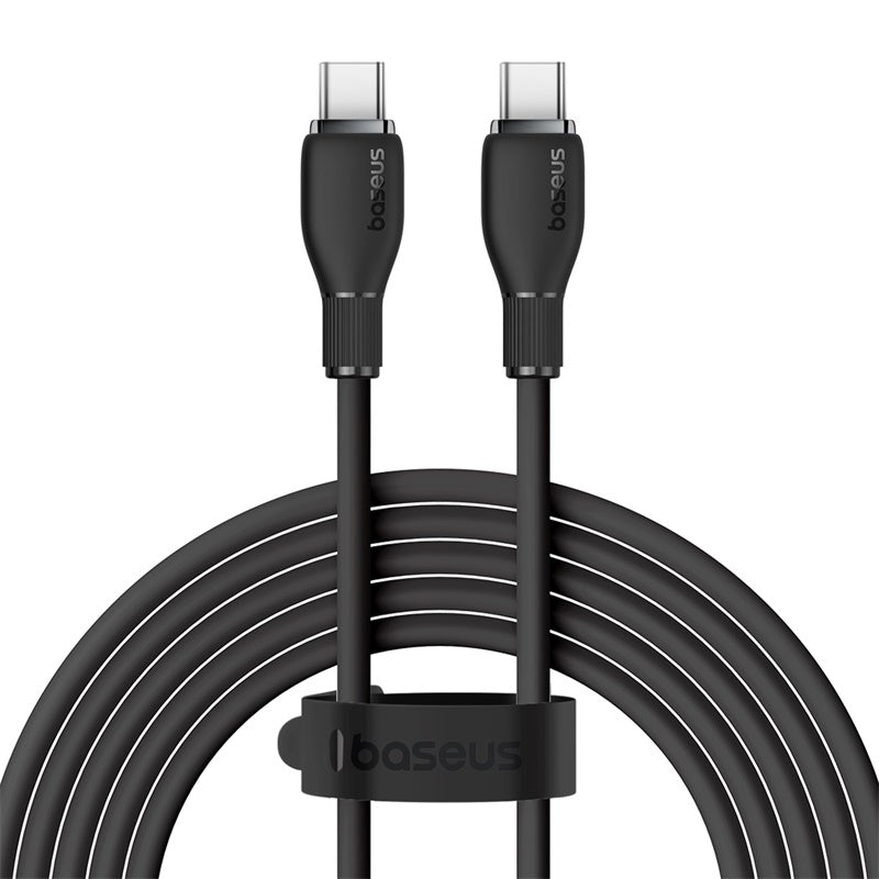 Cable de Carga Rápida Baseus USB-C a USB-C de 2 Metros - 100W - Series Pudding - Negro