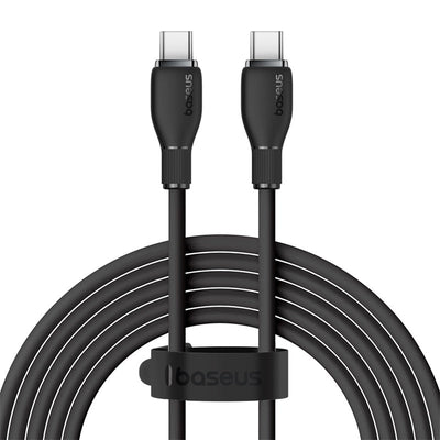 Cable de Carga Rápida Baseus Tipo - C a Tipo - C de 2 Metros - 100W - Series Pudding - Negro - Bestmart