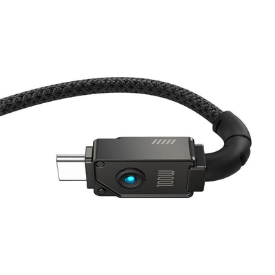 Cable de carga rápida Baseus Unbreakable Tipo C a Tipo C de 1 metro - 100W - Negro - Bestmart