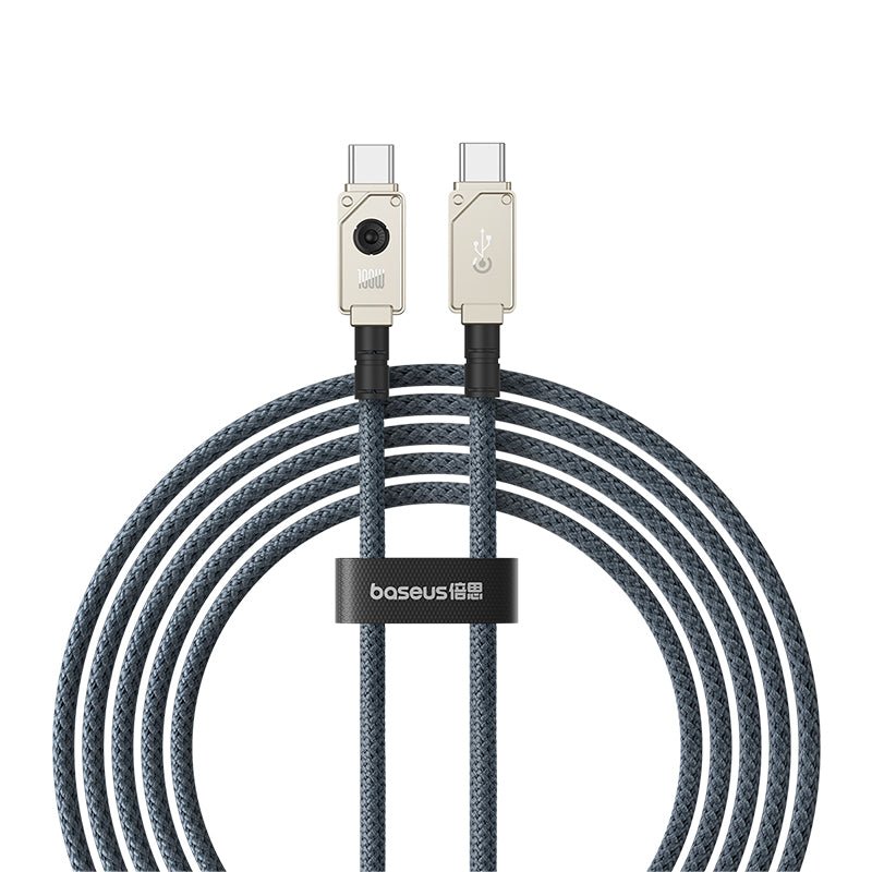 Cable de carga rápida Baseus Unbreakable Tipo C a Tipo C de 2 metros - 100W - Blanco - Bestmart