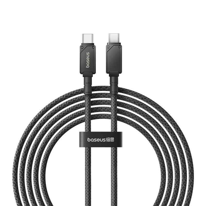 Cable de carga rápida Baseus Unbreakable Tipo C a Tipo C de 2 metros - 100W - Negro - Bestmart