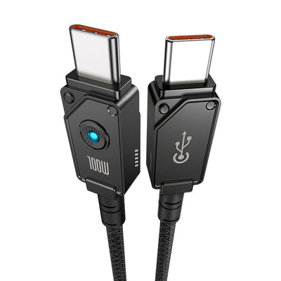 Cable de carga rápida Baseus Unbreakable Tipo C a Tipo C de 2 metros - 100W - Negro - Bestmart