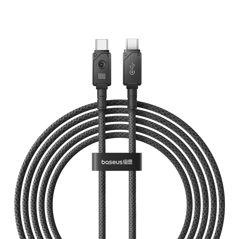 Cable de carga rápida Baseus Unbreakable Tipo C a Tipo C de 2 metros - 100W - Negro - Bestmart
