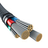 Cable de carga rápida Baseus Unbreakable USB a Lightning de 1 metro - 2.4A - Blanco - Bestmart