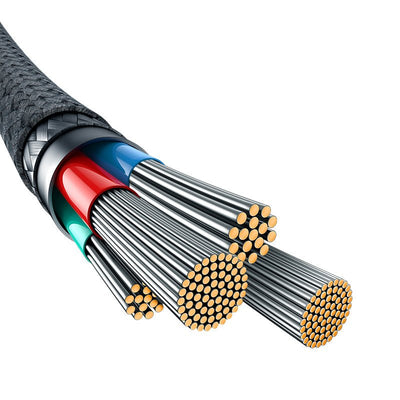 Cable de carga rápida Baseus Unbreakable USB a Lightning de 1 metro - 2.4A - Blanco - Bestmart