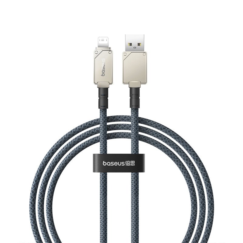 Cable de carga rápida Baseus Unbreakable USB a Lightning de 1 metro - 2.4A - Blanco - Bestmart