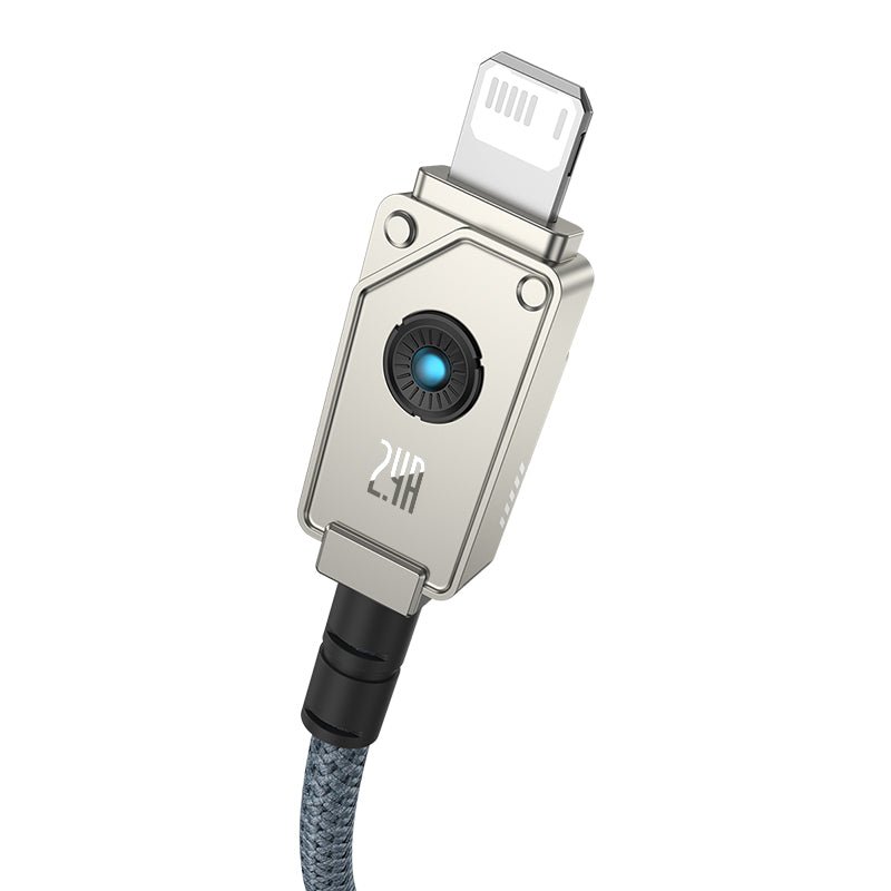 Cable de carga rápida Baseus Unbreakable USB a Lightning de 1 metro - 2.4A - Blanco - Bestmart