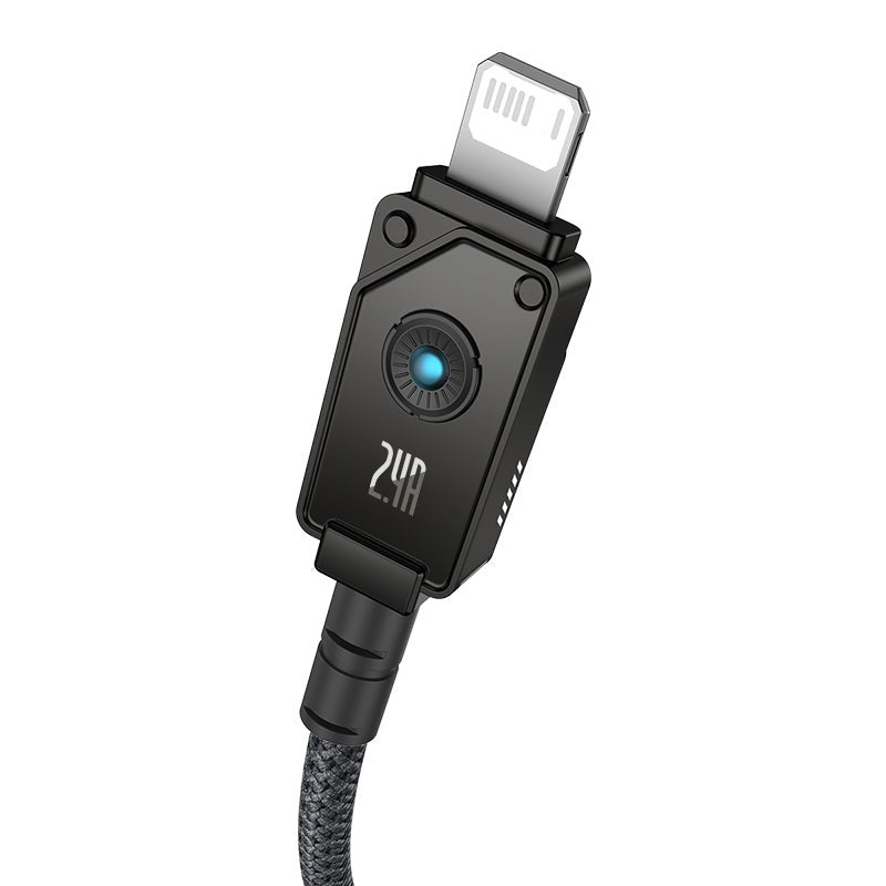Cable de carga rápida Baseus Unbreakable USB a Lightning de 1 metro - 2.4A - Negro - Bestmart