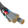 Cable de carga rápida Baseus Unbreakable USB a Lightning de 1 metro - 2.4A - Negro - Bestmart
