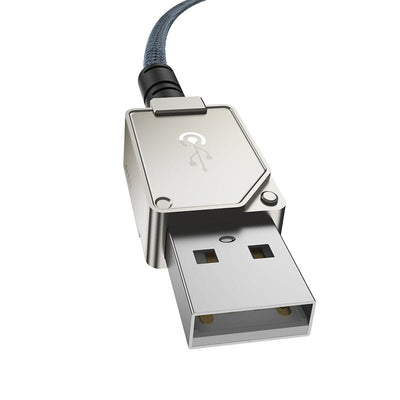 Cable de carga rápida Baseus Unbreakable USB a Lightning de 2 metros - 2.4A - Blanco - Bestmart