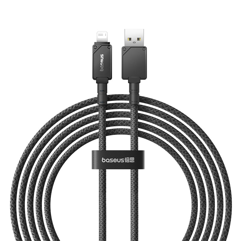 Cable de carga rápida Baseus Unbreakable USB a Lightning de 2 metros - 2.4A - Negro - Bestmart