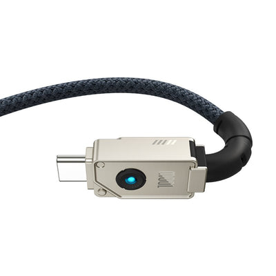 Cable de carga rápida Baseus Unbreakable USB a Tipo C de 1 metro - 100W - Blanco - Bestmart
