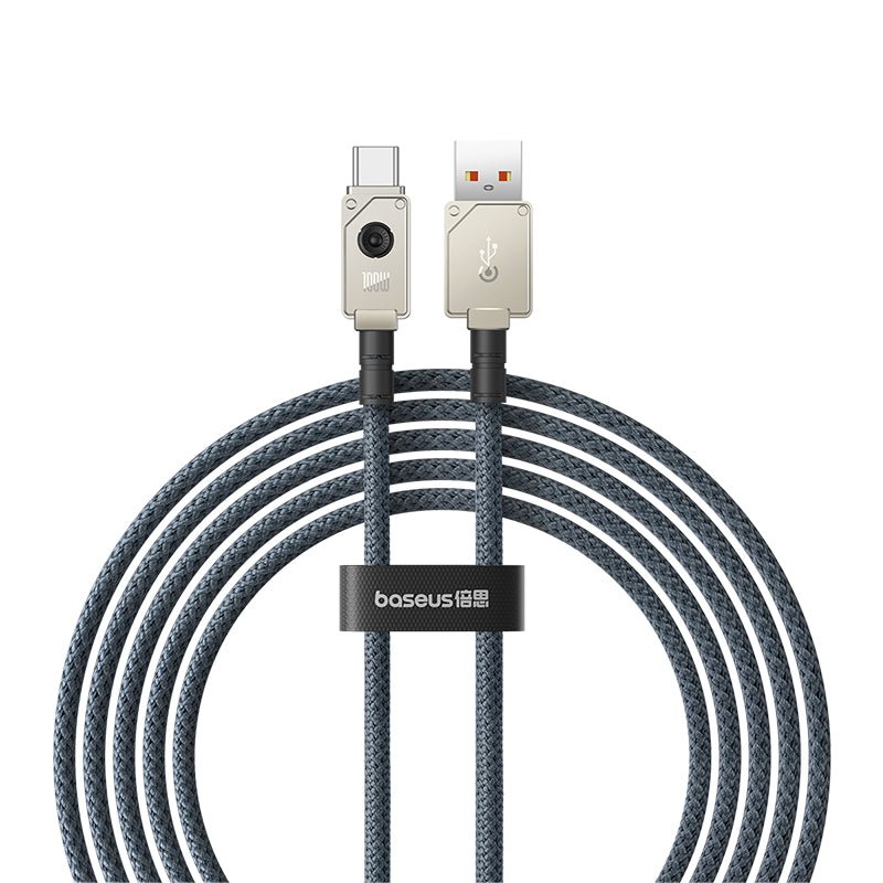 Cable de carga rápida Baseus Unbreakable USB a Tipo C de 2 metros - 100W - Blanco - Bestmart