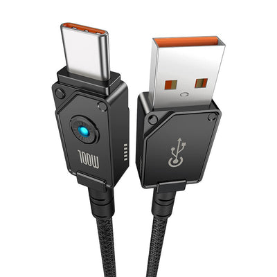 Cable de carga rápida Baseus Unbreakable USB a Tipo C de 2 metros - 100W - Negro - Bestmart