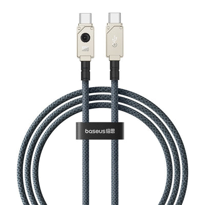 Cable de carga rápida Baseus Unbreakable USB-C a USB-C de 1 metro - 100W - Blanco (Open Box) - Bestmart