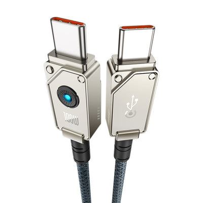 Cable de carga rápida Baseus Unbreakable USB-C a USB-C de 1 metro - 100W - Blanco (Open Box) - Bestmart