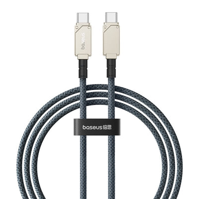 Cable de carga rápida Baseus Unbreakable USB-C a USB-C de 1 metro - 100W - Blanco (Open Box) - Bestmart