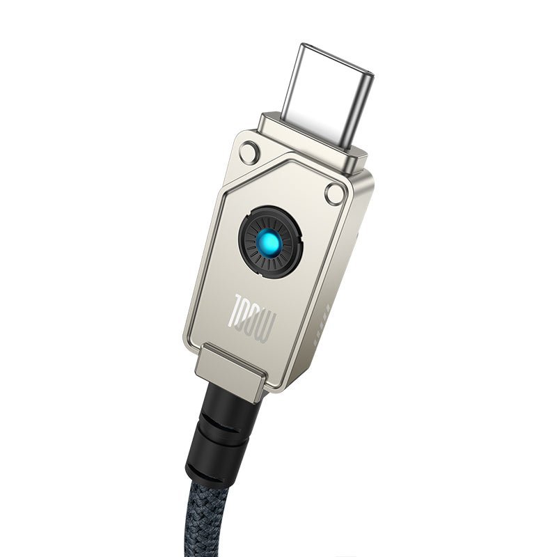 Cable de carga rápida Baseus Unbreakable USB-C a USB-C de 2 metros - 100W - Blanco (Open Box) - Bestmart