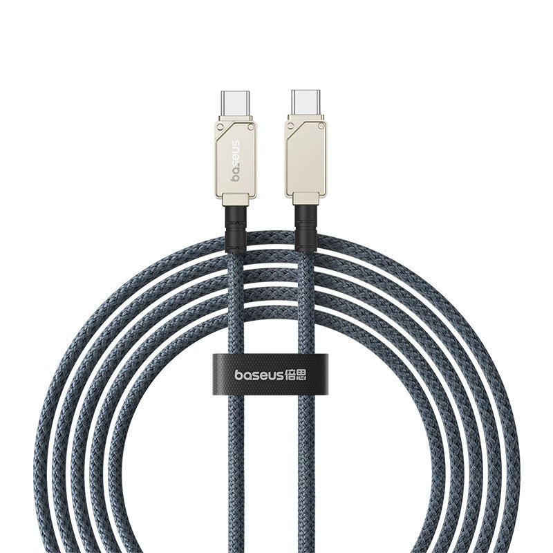 Cable de carga rápida Baseus Unbreakable USB-C a USB-C de 2 metros - 100W - Blanco (Open Box) - Bestmart