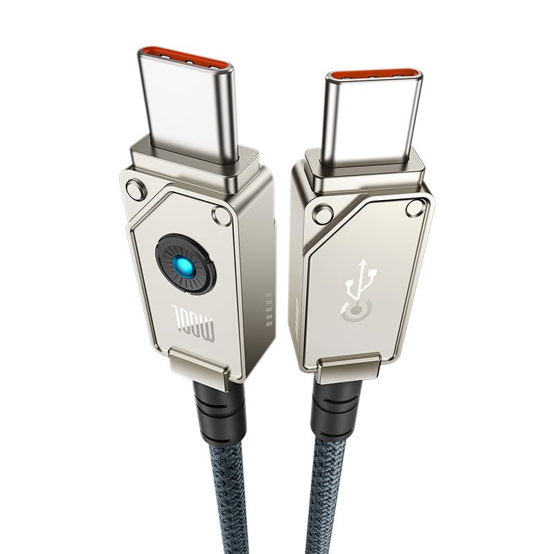 Cable de carga rápida Baseus Unbreakable USB-C a USB-C de 2 metros - 100W - Blanco (Open Box) - Bestmart