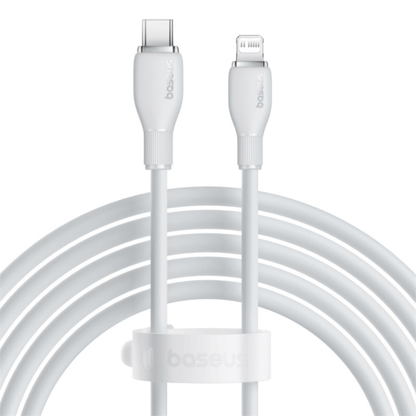 Cable de Carga Rápida Baseus USB-C a Lightning de 2 Metros - 20W - Series Pudding - Blanco