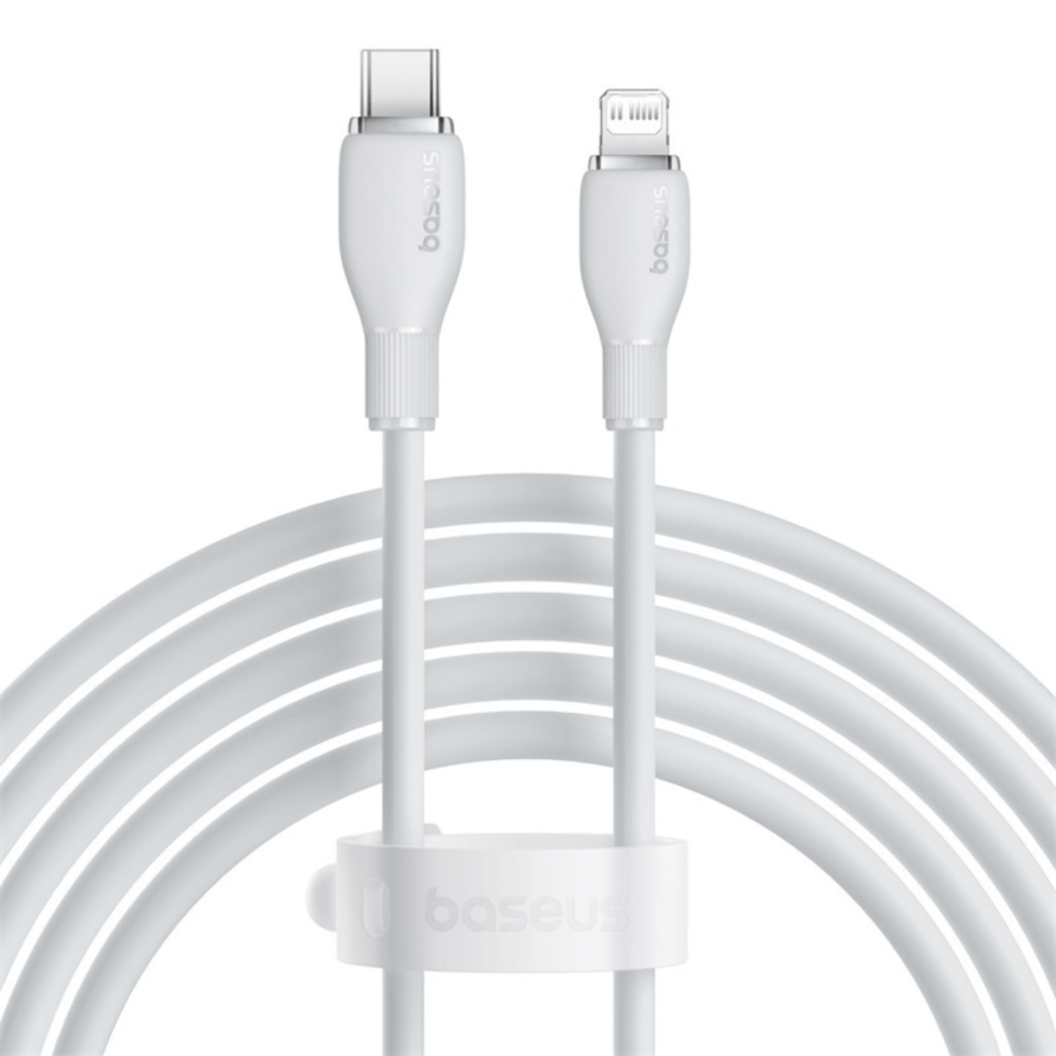 Cable de Carga Rápida Baseus USB - C a Lightning de 2 Metros - 20W - Series Pudding - Blanco - Bestmart