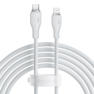 Cable de Carga Rápida Baseus USB - C a Lightning de 2 Metros - 20W - Series Pudding - Blanco - Bestmart