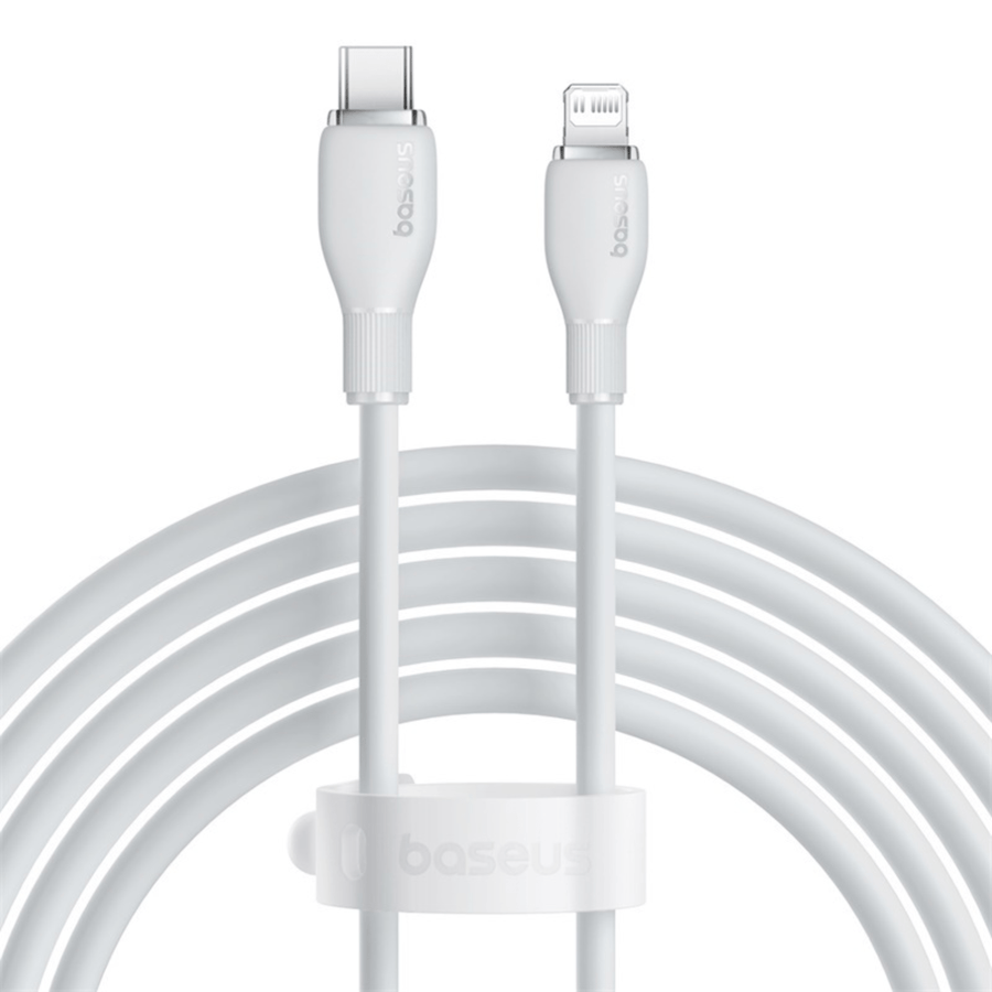 Cable de Carga Rápida Baseus USB - C a Lightning de 2 Metros - 20W - Series Pudding - Blanco - Bestmart