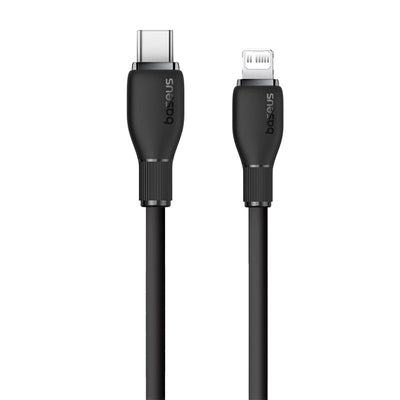Cable de Carga Rápida Baseus USB - C a Lightning de 2 Metros - 20W - Series Pudding - Negro - Bestmart