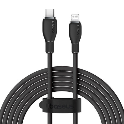 Cable de Carga Rápida Baseus USB - C a Lightning de 2 Metros - 20W - Series Pudding - Negro - Bestmart