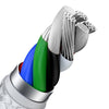 Cable de Carga Rápida Metálico Baseus Tipo - C a Lightning de 2 Metros - 20W - Serie Cafule Premium - Blanco - Bestmart