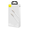 Cable de Carga Rápida Metálico Baseus Tipo - C a Lightning de 2 Metros - 20W - Serie Cafule Premium - Blanco - Bestmart