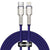 Cable de Carga Rápida Metálico Baseus Tipo-C a Lightning de 2 Metros - 20W - Serie Cafule Premium - Púrpura